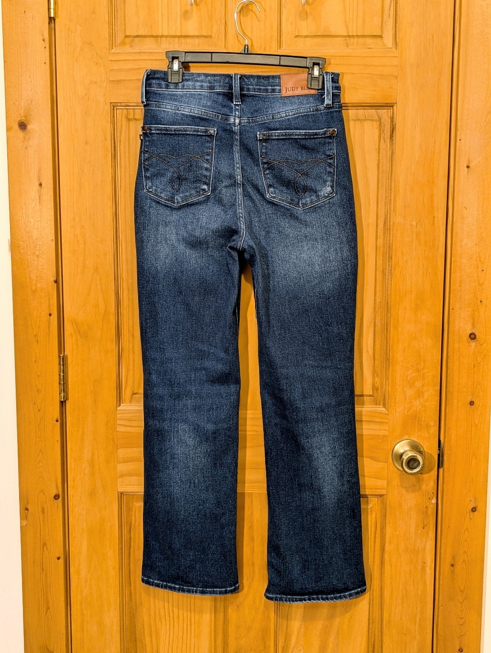 Judy Blue High Waist Dad Jeans Dark Wash Relaxed Distressed Straight 7/28 Denim - Picture 5 of 13